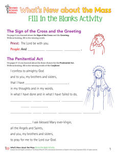 Fill in the Blanks Activity