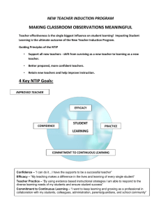 MAKING CLASSROOM OBSERVATIONS MEANINGFUL 4 Key NTIP