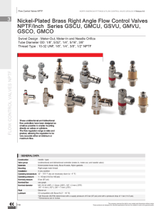 3 Nickel-Plated Brass Right Angle Flow Control Valves