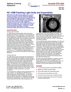 HC-120B Flashing Light Units and Assemblies