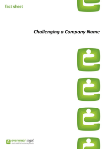 Challenging a Company Name