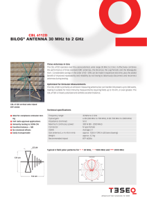 BILOG® ANTENNA 30 MHz to 2 GHz