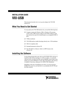 VXI-USB Installation Guide