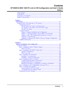 HP E8491A IEEE 1394 PC Link to VXI