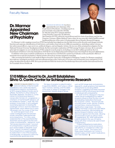 Dr. Marmar Appointed New Chairman of Psychiatry