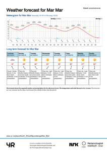Weather forecast for Mar Mar