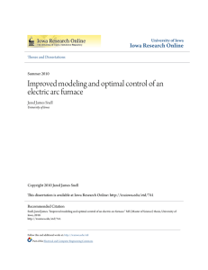 Improved modeling and optimal control of an electric arc furnace
