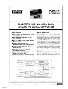 Dual CMOS 18-Bit Monolithic Audio A/D Converter