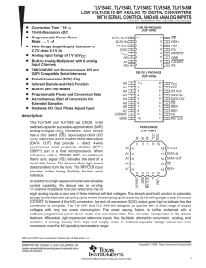 Low-Voltage 10-Bit AD Converters w/Serial