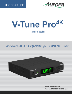 V-Tune Pro 4K User Guide