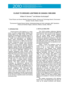 cloud to ground lightning in canada 1999:2008