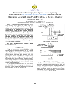 Maximum Constant Boost Control of SL-Z-Source Inverter