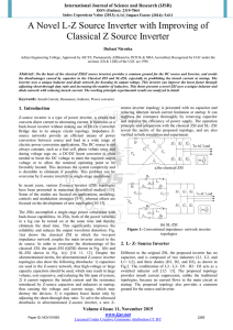 A Novel L-Z Source Inverter with Improving of Classical Z Source