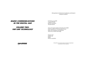 RADIO COMMUNICATIONS VHF and UHF
