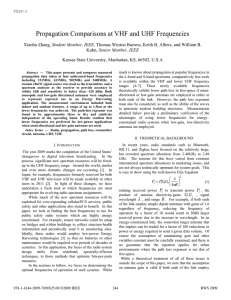 Propagation Comparisons at VHF and UHF Frequencies