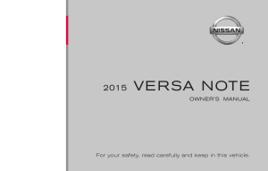 2015 Nissan Versa Note | Owner`s Manual