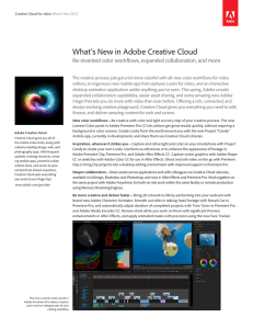 April 2015 What`s New in Adobe Creative Cloud for video