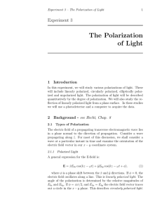 The Polarization of Light