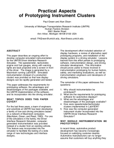 Practical Aspects of Prototyping Instrument Clusters