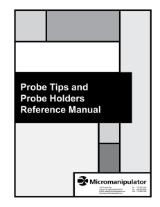 Probe Tips and Probe Holders Reference Manual