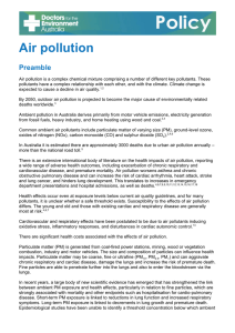 Air pollution - Doctors for the Environment Australia