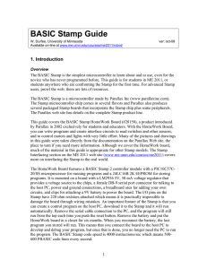 BASIC Stamp Guide - University of Minnesota