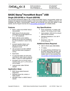 BASIC Stamp® HomeWork Board™ USB