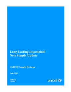 Long-Lasting Insecticidal Nets Supply Update