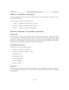 What is a problem statement?