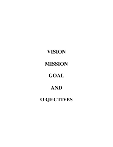 vision mission goal and objectives