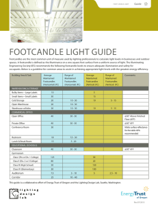footcandle light guide