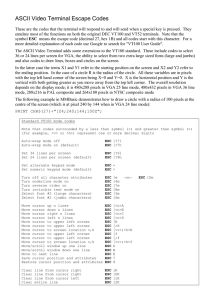 ASCII Video Terminal Escape Codes