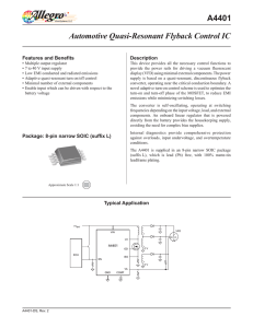 A4401 Automotive Quasi-Resonant Flyback Control IC