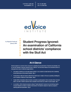 Student Progress Ignored: An examination of California