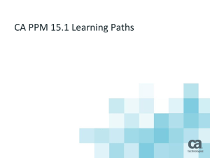 CA PPM Learning Paths