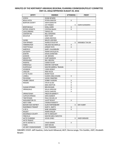 May 25, 2016 Meeting Minutes - Northwest Arkansas Regional