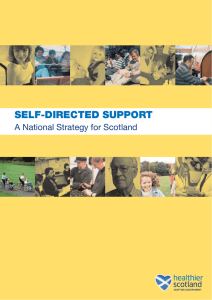 Self-directed support: A National Strategy for Scotland