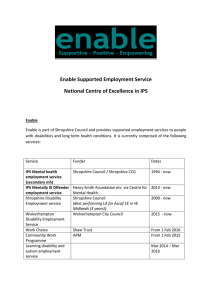 Enable Supported Employment Service National Centre of