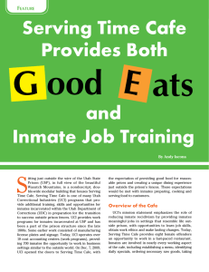 Serving Time Cafe Provides Both Good Eats and Inmate Job Training