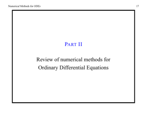 Numerical Methods for ODEs