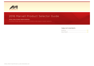 2016 Marvell Product Selector Guide
