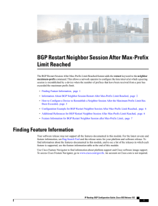 BGP Restart Neighbor Session After Max-Prefix Limit Reached