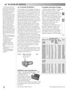 AC WATER PUMPING - New England Solar Electric