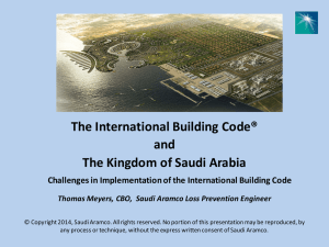 The International Building Code® and The Kingdom of Saudi Arabia
