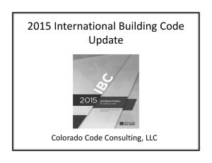 2015 International Building Code Significant Changes