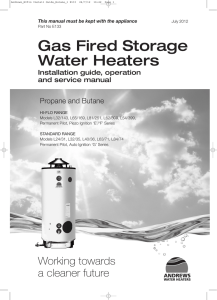 Gas Fired Storage Water Heaters