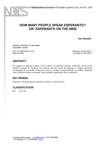 how many people speak esperanto? or: esperanto on the web