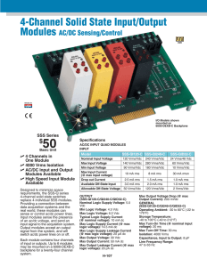 Quad Solid State Switches : 4-Channel Solid State AC and DC Input