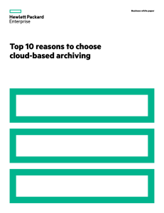 Top 10 reasons to choose cloud‑based archiving Business white