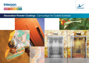 Decoration Powder Coatings : Camouflage for Coated Surfaces